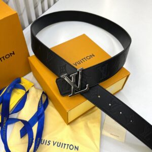 Louis Vuitton Black Silver Premium Men’s Belt