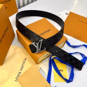 Louis Vuitton Damier Graphite LV Buckle Belt