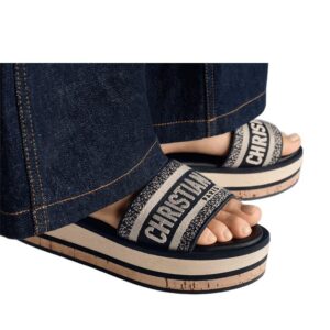 Christian Dior Dway Blue Platform Slide