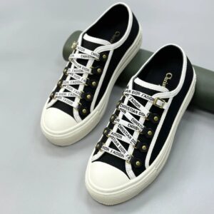 Christian Dior Walk N Dior Black Canvas Unisex Sneaker
