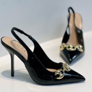 Gucci Marina Chain Black Heel