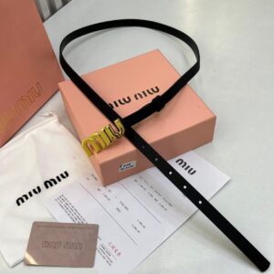 Miu Miu Black Slim Women's Belt