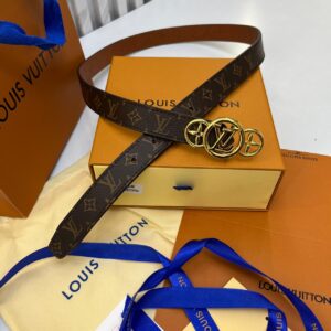 Louis Vuitton Monogram Triple Circle Buckle Women's Belt