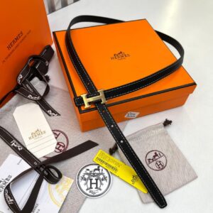 Hermès Constance H Buckle Black Women's Belt
